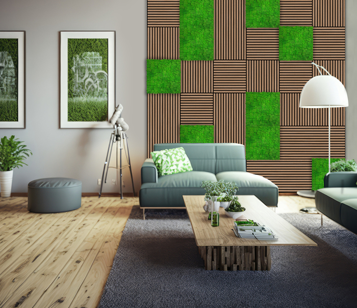 Jangal Modular Wall mospanel 52 x 52 cm - Rich Green